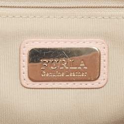 Furla Light Pink Leather Julia Top Handle Bag