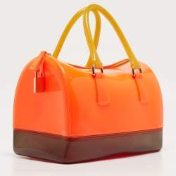 Furla Tri Color Rubber Candy Satchel