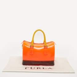 Furla Tri Color Rubber Candy Satchel