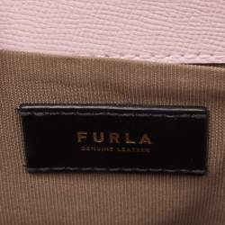 Pre Owned Furla Light Pink Leather Bella Chain Shoulder Bag