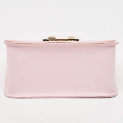 Pre Owned Furla Light Pink Leather Bella Chain Shoulder Bag