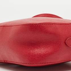Pre Owned Furla Red Leather Lilli Camera Crossbody Bag