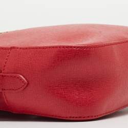 Pre Owned Furla Red Leather Lilli Camera Crossbody Bag