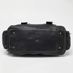 مملوكة مسبقًا Furla Black Leather Buckle Satchel