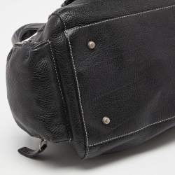 مملوكة مسبقًا Furla Black Leather Buckle Satchel