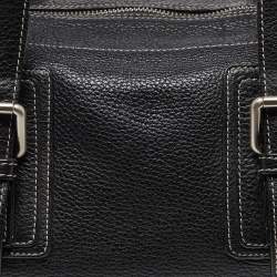 مملوكة مسبقًا Furla Black Leather Buckle Satchel