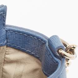 Furla Blue Leather Mini Ginevra Crossbody Bag