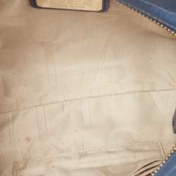 Furla Blue Leather Mini Ginevra Crossbody Bag