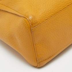 Pre Owned Furla Mustard Leather Medium Capriccio Top Handle Bag