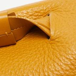 Pre Owned Furla Mustard Leather Medium Capriccio Top Handle Bag