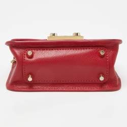 Furla Red Leather Mini Metropolis Crossbody Bag