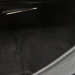 Pre Owned Furla Black/Silver Leather Metropolis Shoulder Bag