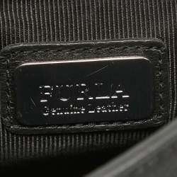 Pre Owned Furla Black/Silver Leather Metropolis Shoulder Bag