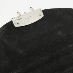 Pre Owned Furla Black/Silver Leather Metropolis Shoulder Bag