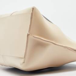 Pre Owned Furla Black/Cream Leather Bag