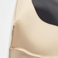 Pre Owned Furla Black/Cream Leather Bag