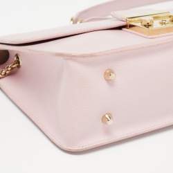 Pre Owned Furla Pink Leather Metropolis Shoulder Bag