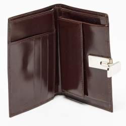 Furla Brown Brushed Leather Bifold Wallet