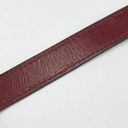 Pre Owned Furla Burgundy Leather Dome Satchel