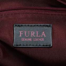 Pre Owned Furla Burgundy Leather Dome Satchel