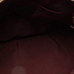 Pre Owned Furla Burgundy Leather Dome Satchel