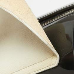 Pre Owned Furla Black/White Leather and Rubber Candy Flap Satchel