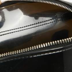 Pre Owned Furla Black/White Leather and Rubber Candy Flap Satchel