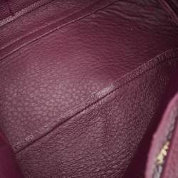 Furla Burgundy Pebbled Leather Medium Capriccio Hobo