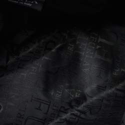 Pre Owned Furla Black Croc Embossed Leather Vintage Shoulder Bag