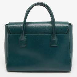 Furla Green Leather Small Metropolis Tote