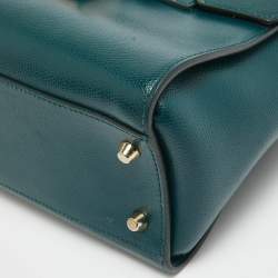 Furla Green Leather Small Metropolis Tote