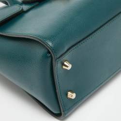 Furla Green Leather Small Metropolis Tote