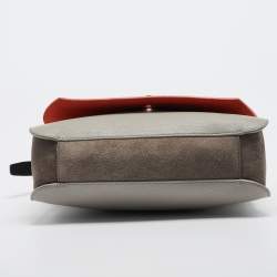 Furla Multicolor Leather and Suede Flap Shoulder Bag