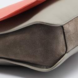 Furla Multicolor Leather and Suede Flap Shoulder Bag