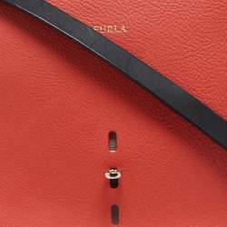 Furla Multicolor Leather and Suede Flap Shoulder Bag