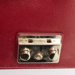 Furla Red Leather Metropolis Shoulder Bag