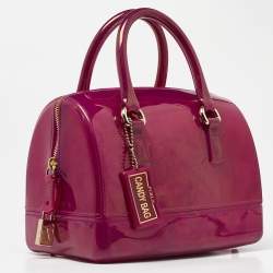 Furla Pink Rubber Candy Satchel 