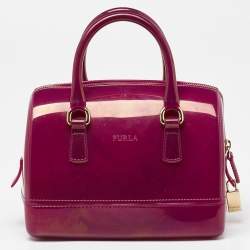 Furla Pink Rubber Candy Satchel 