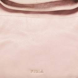 Furla Pink Leather Oversized Hobo