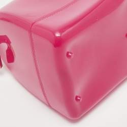 Pre Owned Furla Fuchsia Rubber Candy Satchel