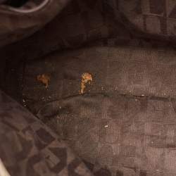 Furla Cream Croc Embossed Leather Tote