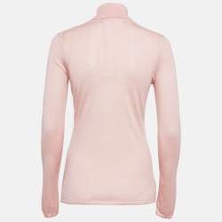 Gabriela Hearst Blush Pink Cashmere Blend Knit Turtleneck Sweater M