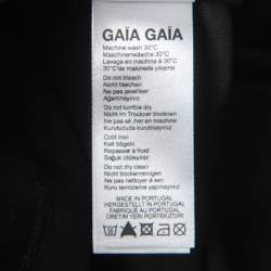 Pre Owned Gaia Gaia Black Cotton Rhinestone Embellished Hemera T-Shirt Dress S