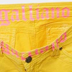 Galliano Yellow Denim Shorts M