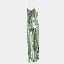 Galvan London Green Stargaze Sequin Maxi Dress L