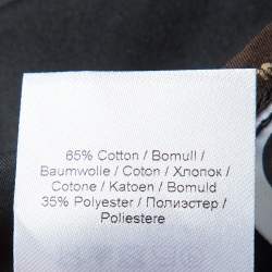 Pre Owned Ganni Brown Checked Double Cotton Oversized Coat L/XL