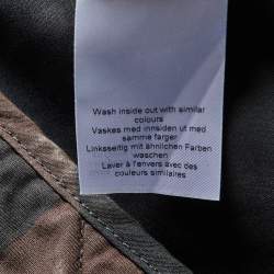 Pre Owned Ganni Brown Checked Double Cotton Oversized Coat L/XL