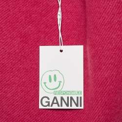 Ganni Pink Wool Blend Mini Skirt L