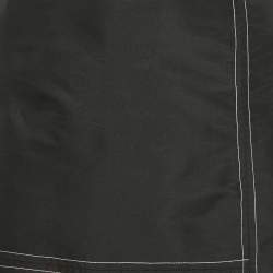 Ganni Black Taffeta Ruffle Detail Mini Skirt S