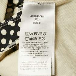 Pre Owned Ganni Black/White Polka Dots Jersey Cutout Bralette S